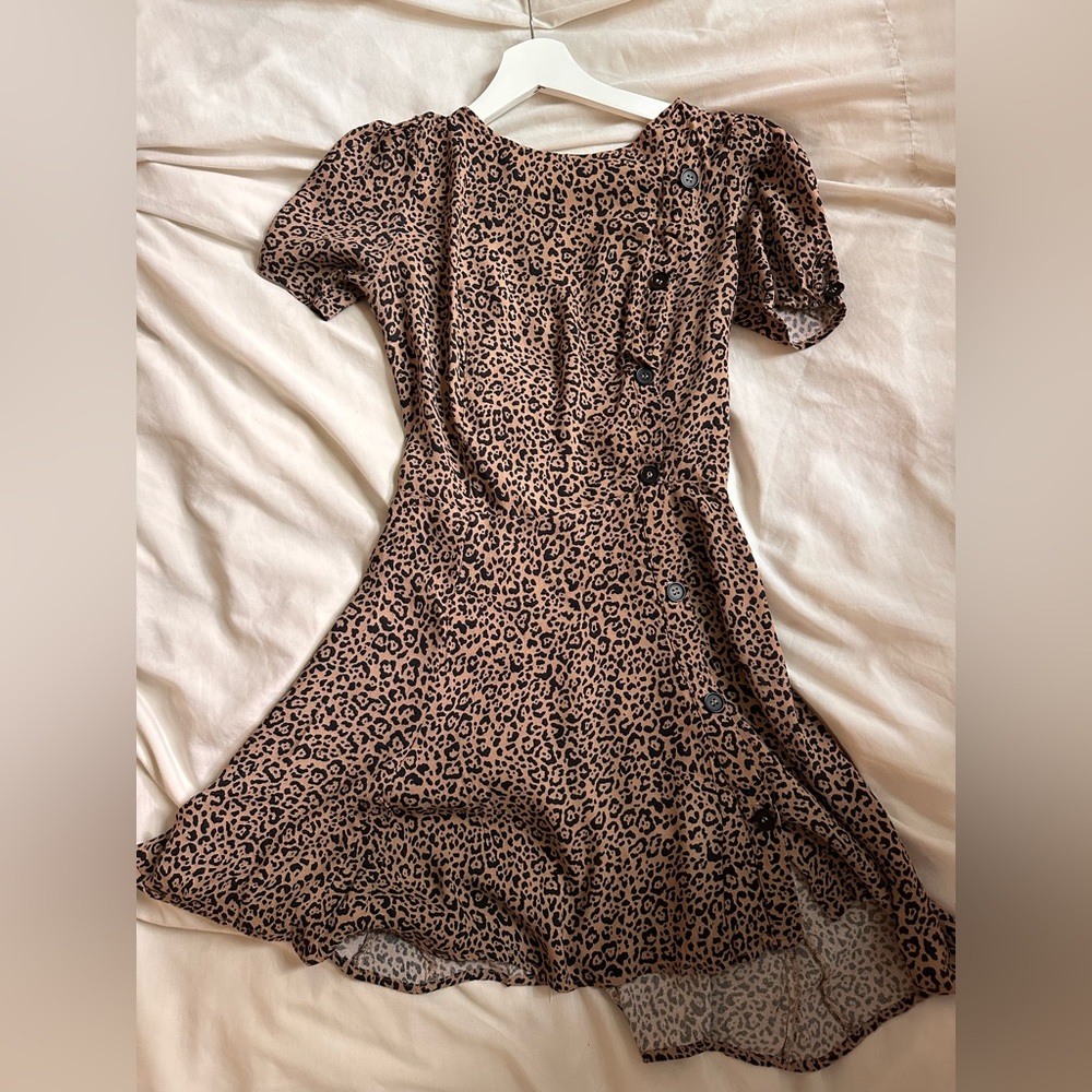 Reformation Animal Print Mini Dress